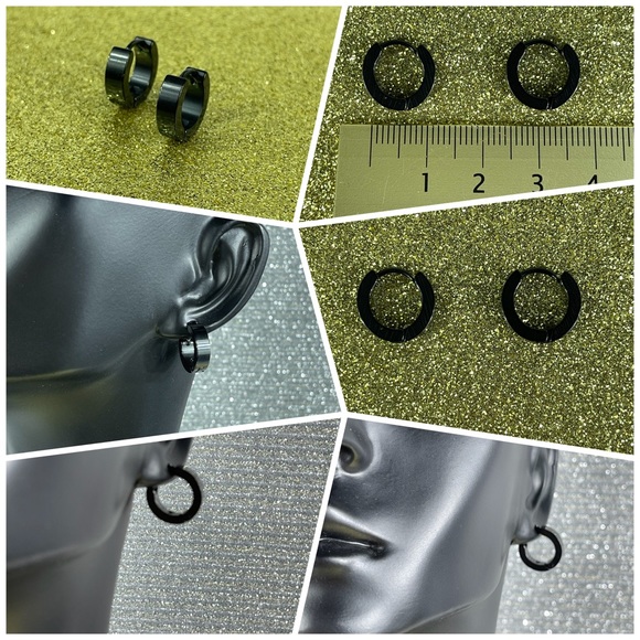 7 Pair Stainless Steel Earrings Unisex